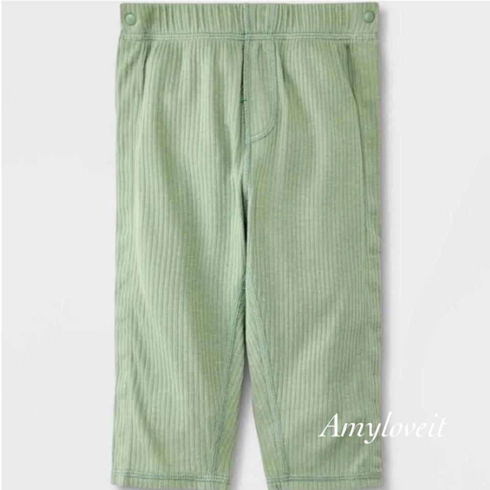 Cat & Jack Baby Infant Side Snap Pants, Sage Green #K1
